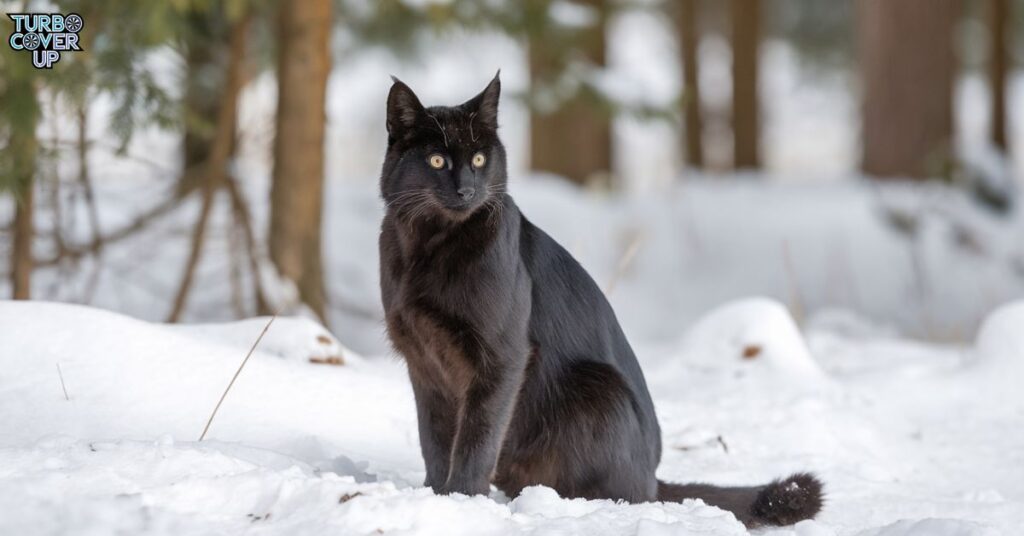 Black cats with superstition, and the black bobcat has similarly been cast into folklore. 